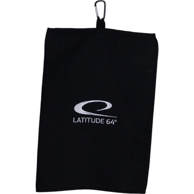 Foldable Clip-On Disc Golf Towel Musta