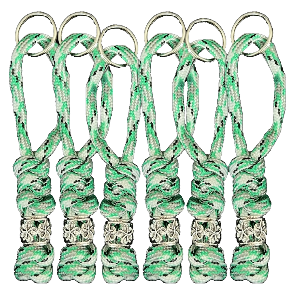Premium Zipper Puller - White/Green