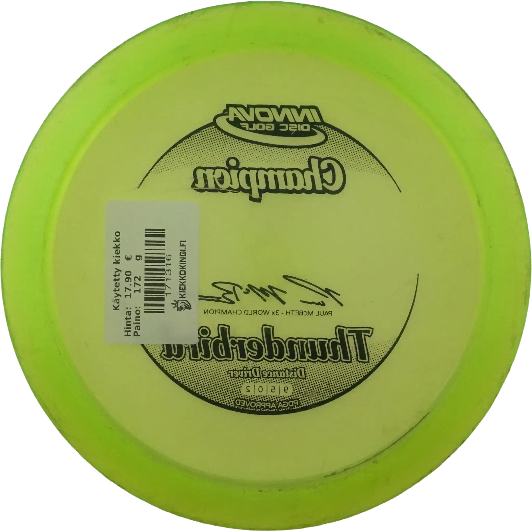Champion Thunderbird - Paul mcBeth 3x World Champion